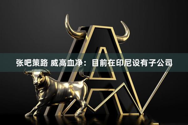 张吧策路 威高血净：目前在印尼设有子公司